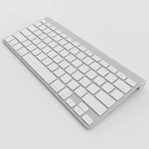 3D apple wireless keyboard model
