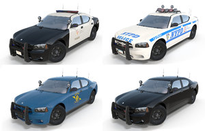 dodge charger police 3D model