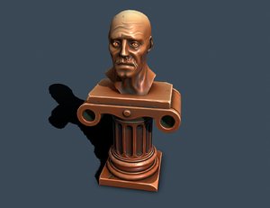 pedestal bronze 3D model