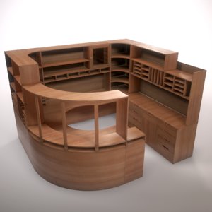 corner table 3D model