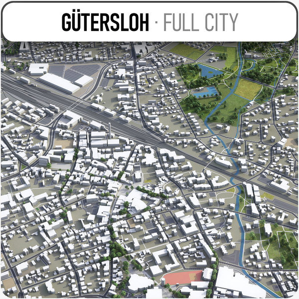 gutersloh surrounding - 3D model