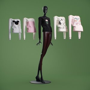 3D sweatshirts cloth mannequin model