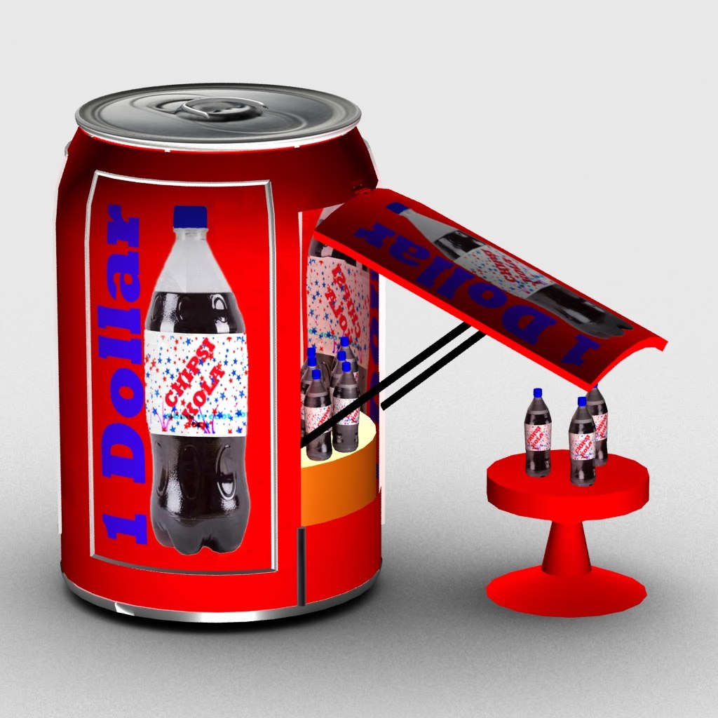 3D soft drink stand model TurboSquid 1501788
