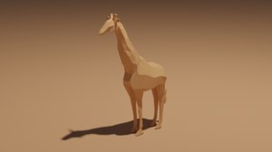 cartoon giraffe 3D model