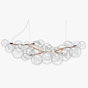 pelle long bubble chandelier 3D model