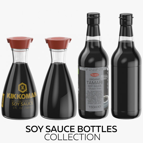 3D soy sauce bottles TurboSquid 1502122