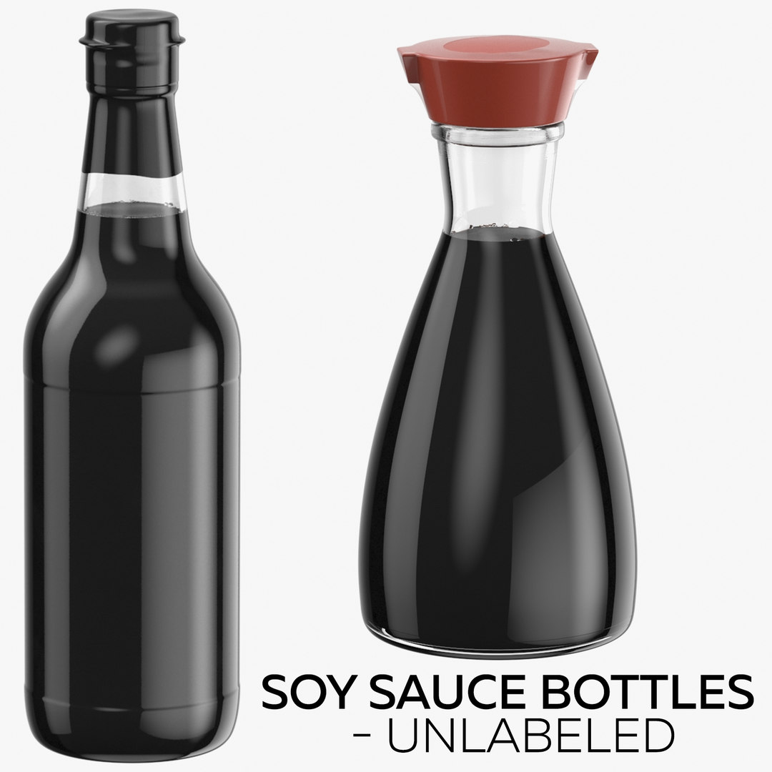 3D soy sauce bottles TurboSquid 1502248