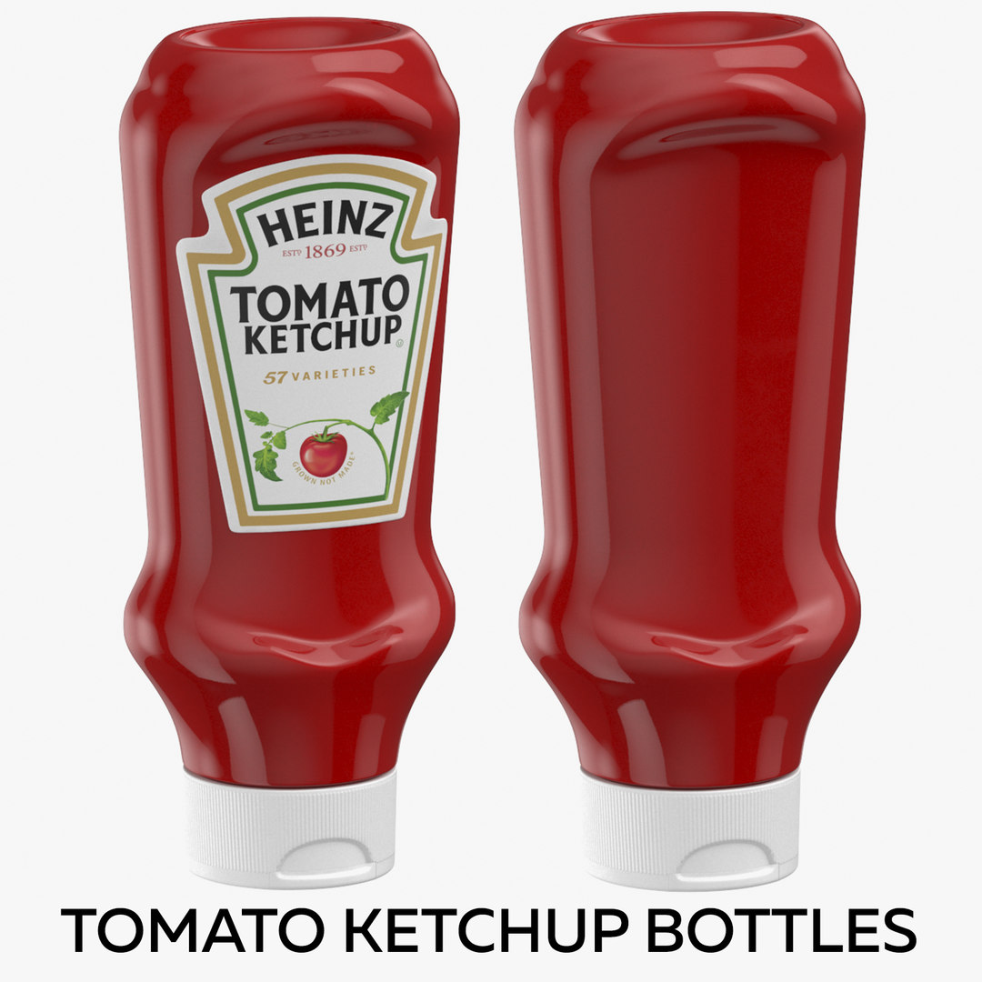 3D tomato ketchup bottles model TurboSquid 1502263