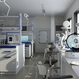 scientific laboratory 3D model