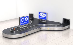 airport claim transport 3D model
