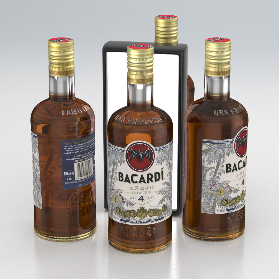 Alcohol bottle rum 3D model TurboSquid 1502444