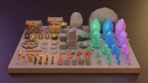 fantasy items pack 3D model
