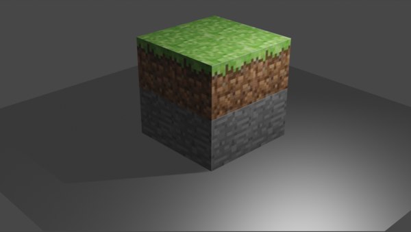 Minecraftの草ブロックと石ブロックのコンボ3dモデル Turbosquid