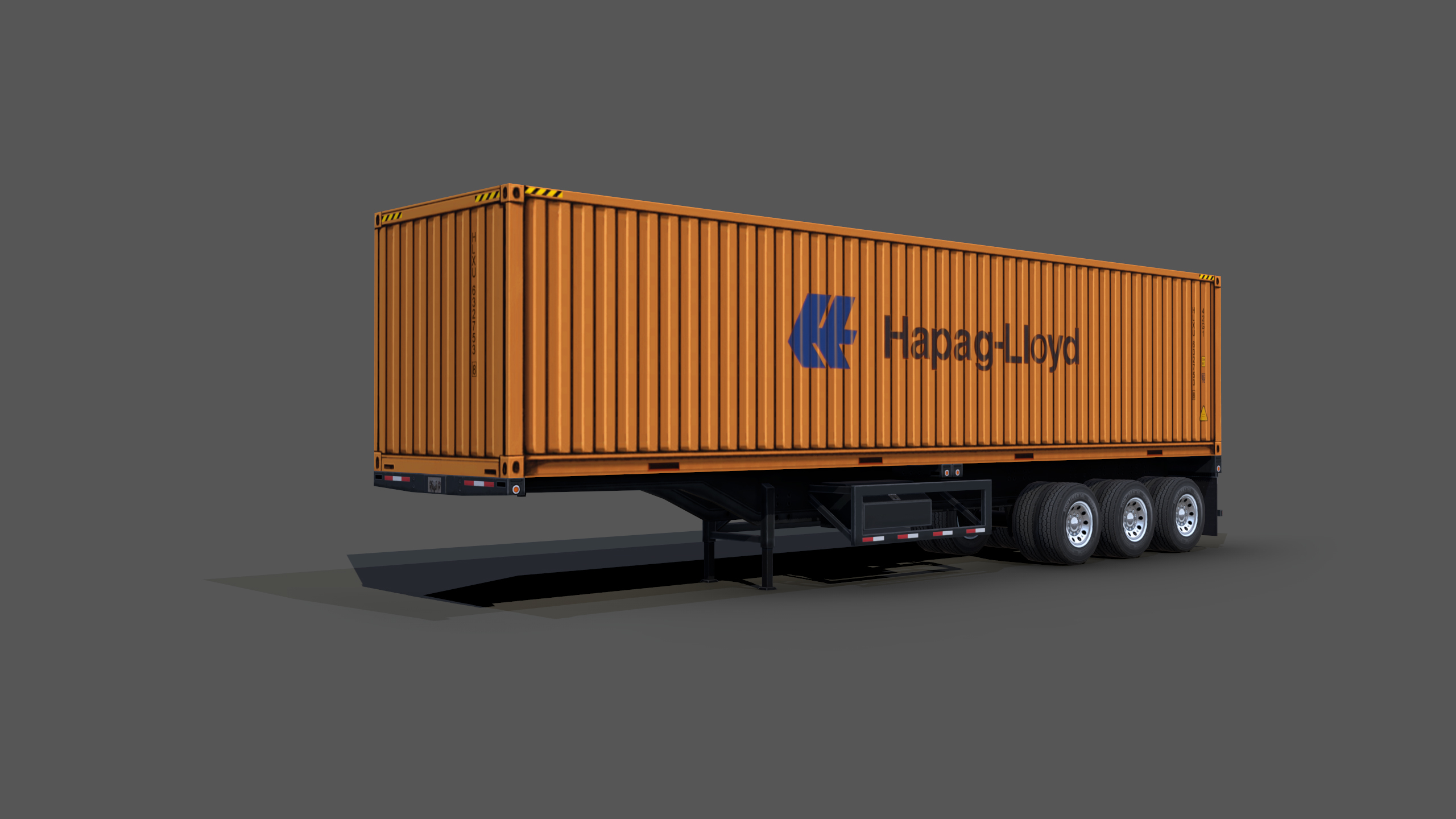 Container 40ft chassis trailer 3D model TurboSquid 1502730