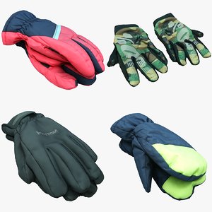 gloves cloth 3D model