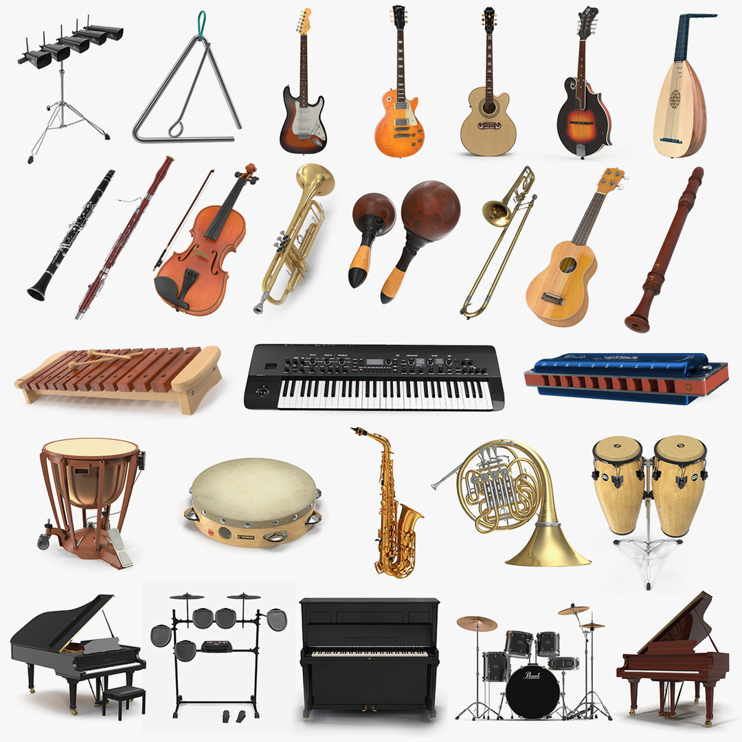 Coleção de instrumentos musicais 7 Modelo 3D TurboSquid 1502837