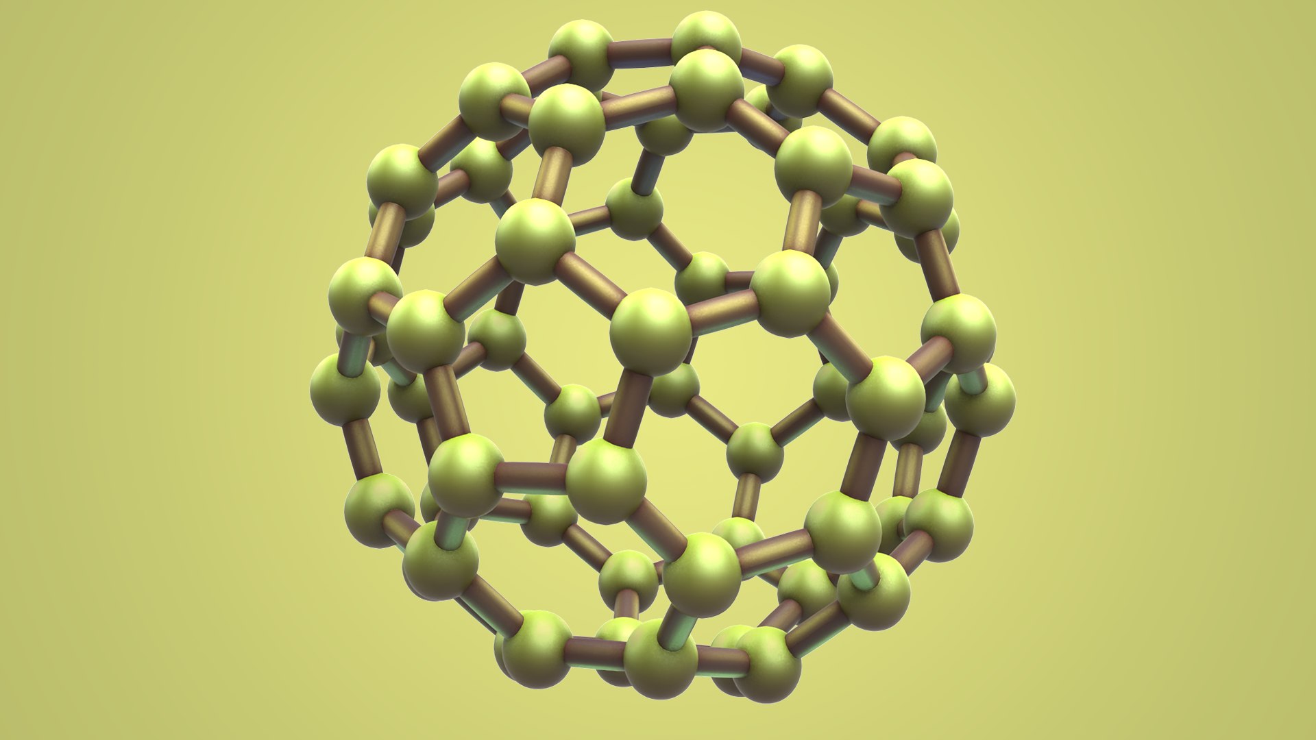 Carbon Structure Fullerene 3d Model Turbosquid 1502870