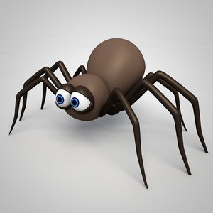3D simple cartoon spider