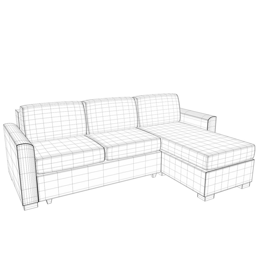 lshaped couch sofa 3d model