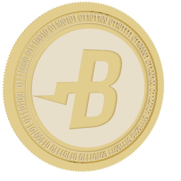 burst gold coin 3D model