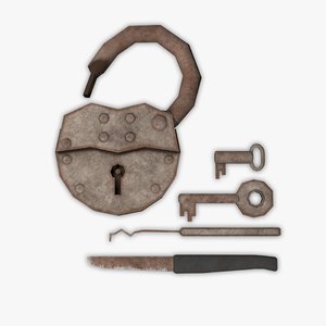keys lock 3D model