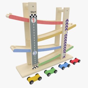 car ramp racer toy 3D