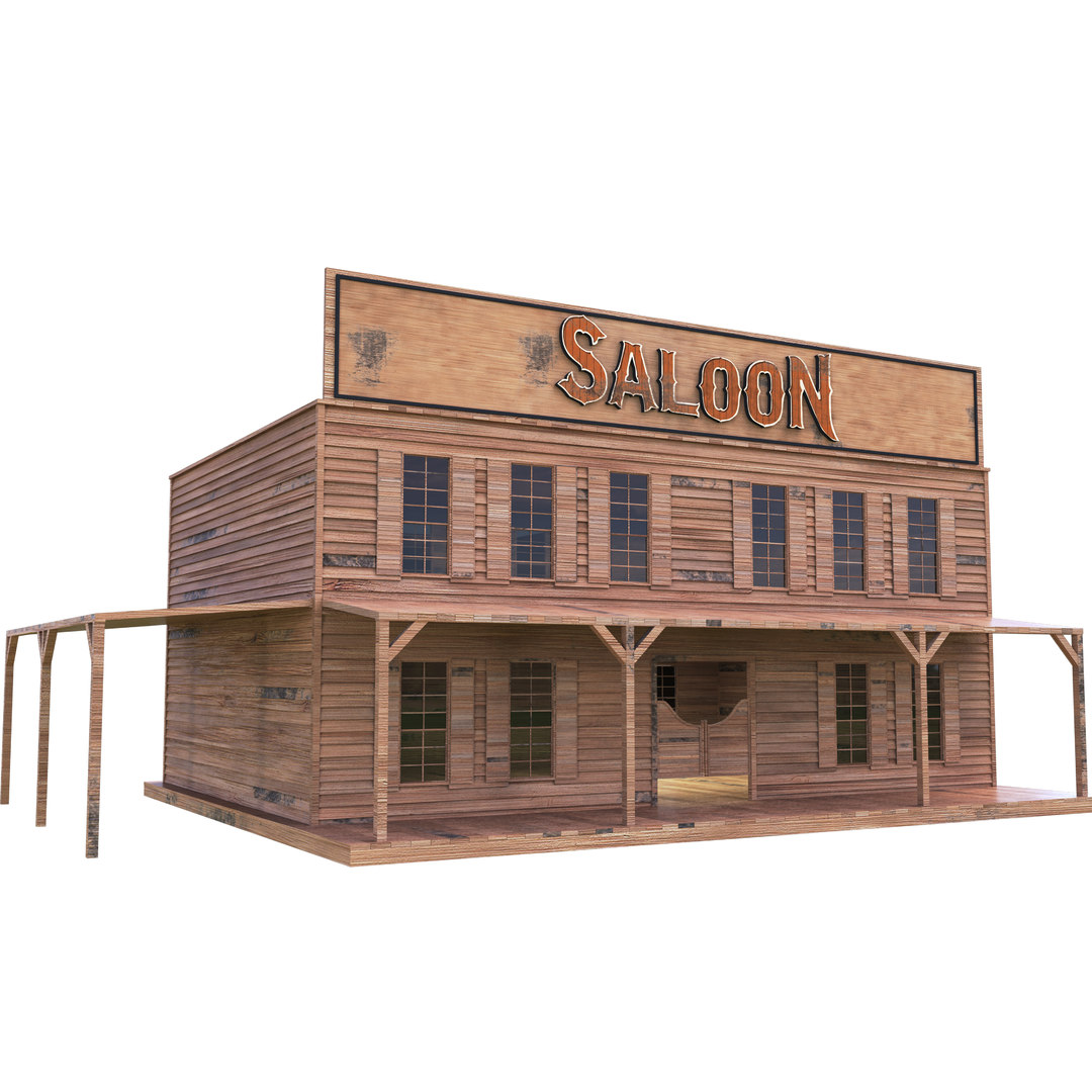 3D saloon western west - TurboSquid 1503555