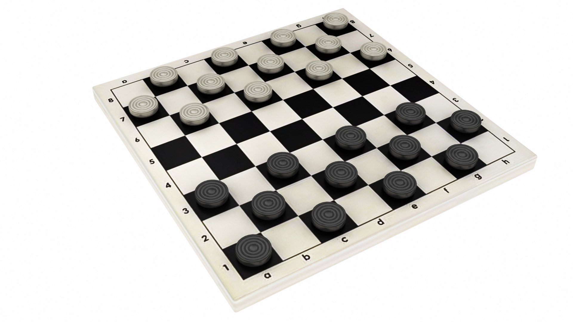 3D Draughts Board TurboSquid 1503559