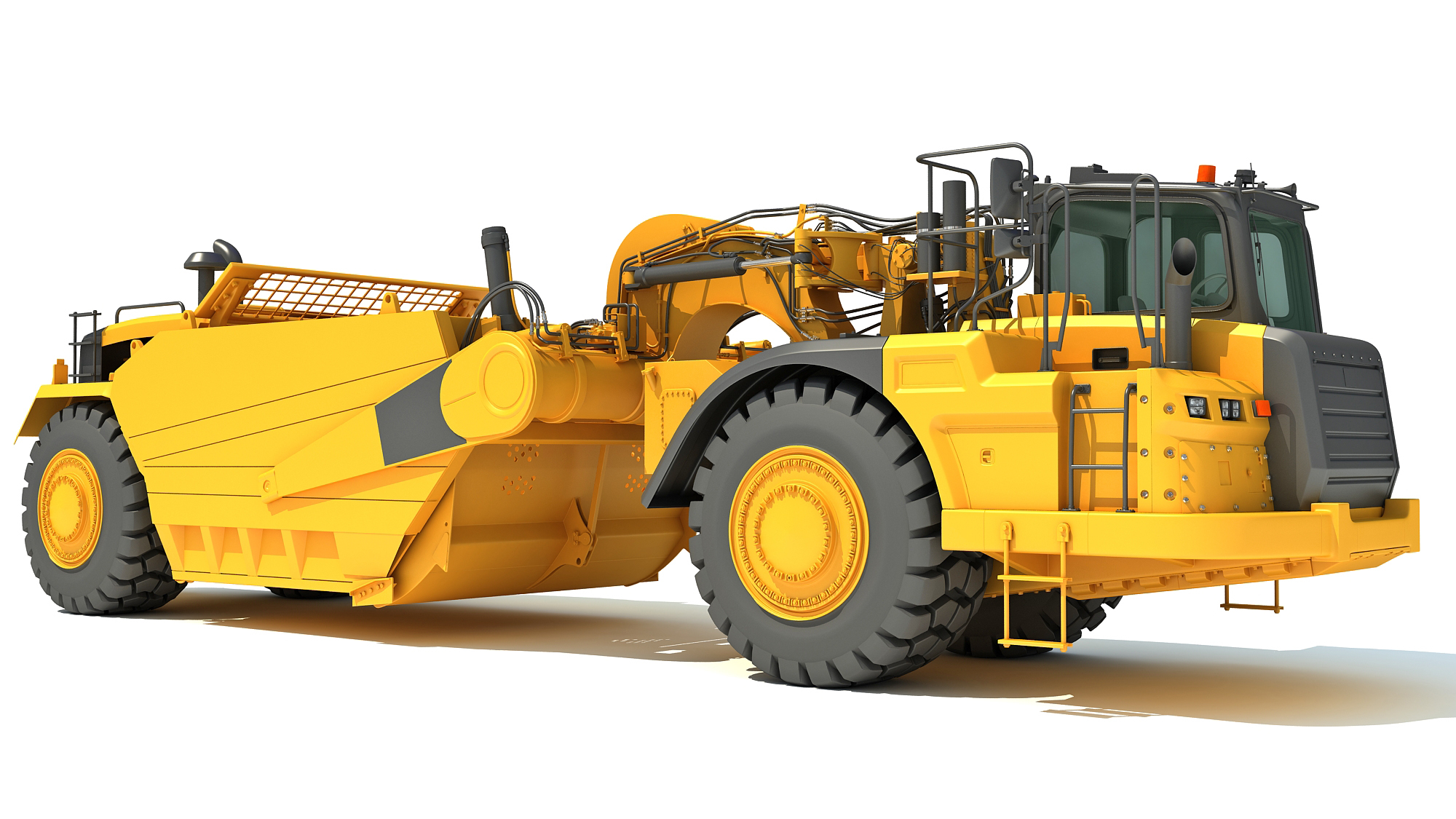 3D tractor scraper model TurboSquid 1503610