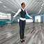 business woman t-pose 3D