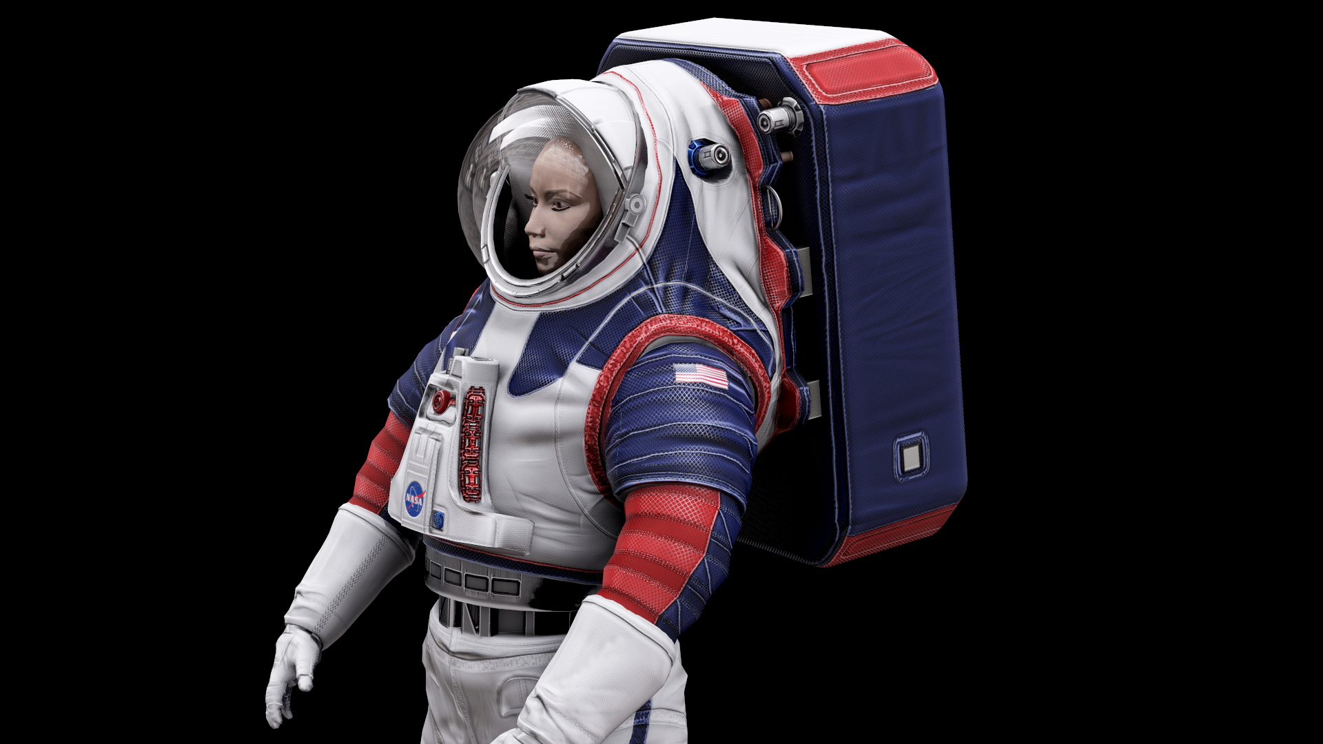 nasa 2024 xemu moon spacesuit3d模型