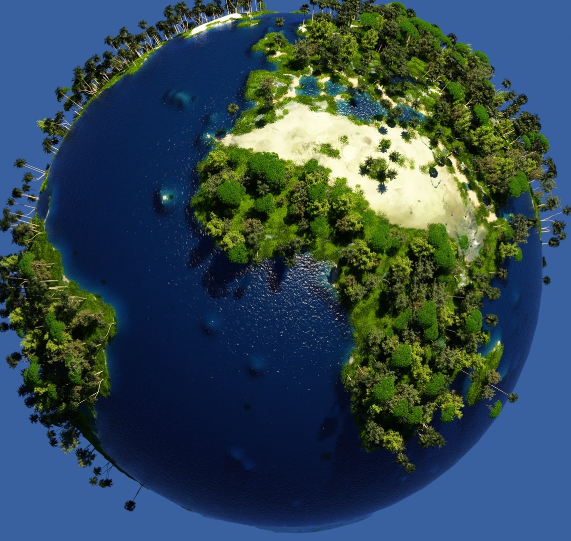 Green earth trees model TurboSquid 1504375