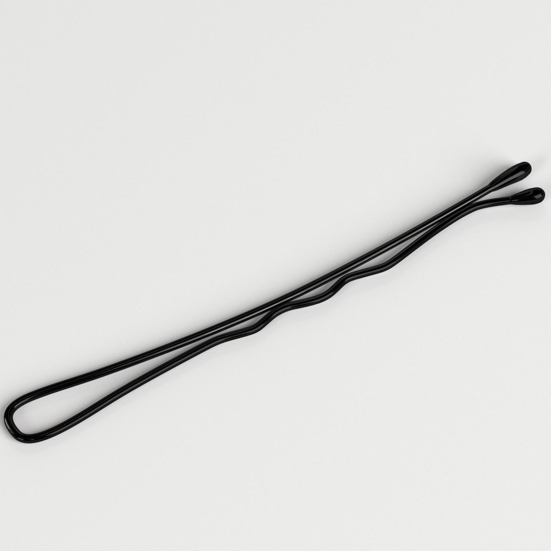 3d Model Black Metal Hairpin Turbosquid 1406847