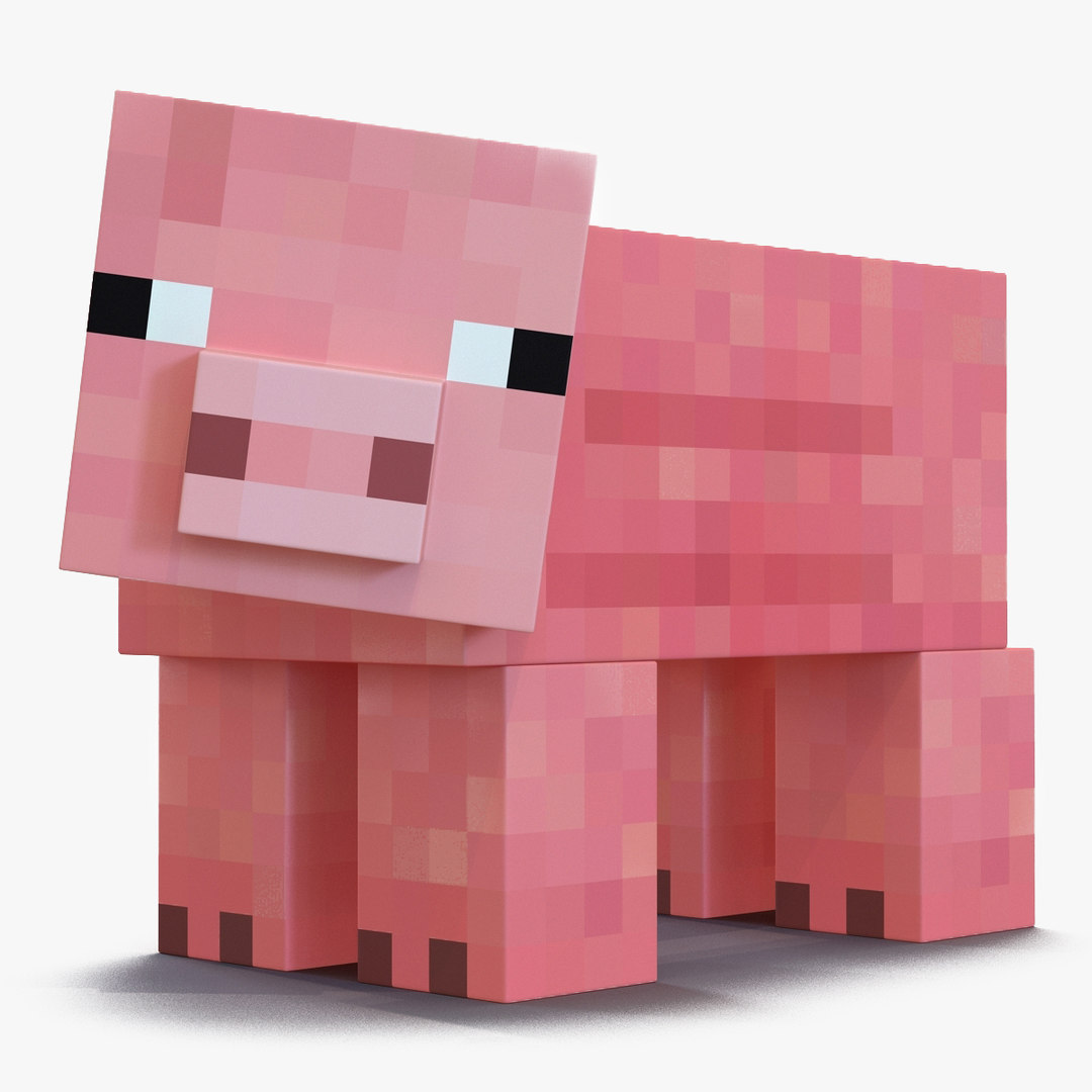 Download Minecraft pig rigged 3D - TurboSquid 1504565.