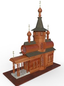 3d model abandoned church
