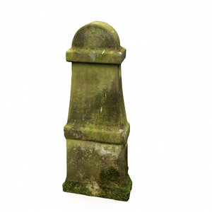 3D tombstone gravestone grave