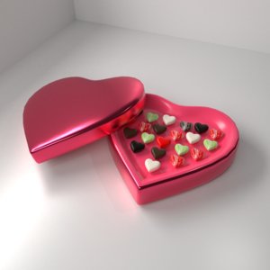 pink chocolate box 3D model