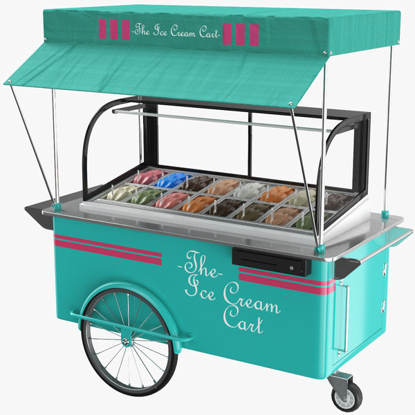 real ice cream cart 3D model