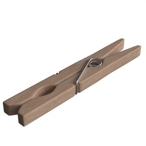 wooden clothespin 3D model