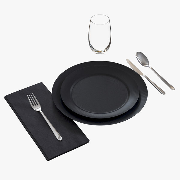 3d Model Casual Table Setting Turbosquid 1504929