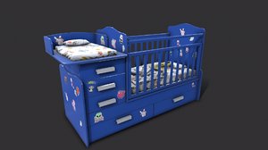 3D baby bed model