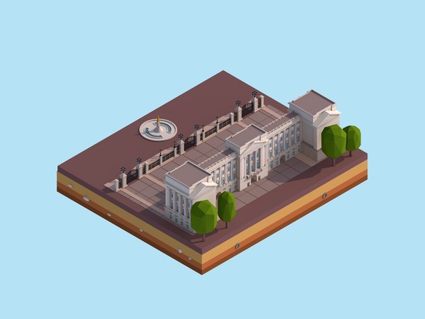 3D cartoon buckingham palace - TurboSquid 1505098