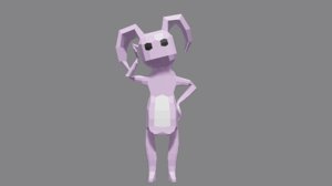 3D model rigged bunny