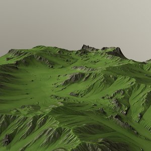 3D land landscape scape model