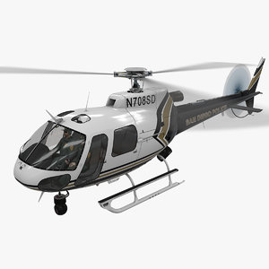 3D helicopter as-350 san diego