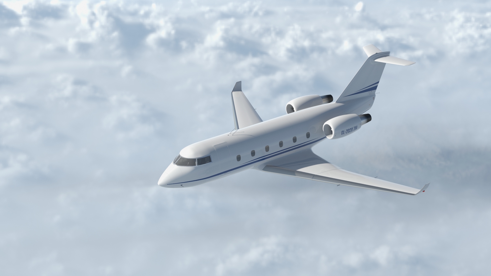 private jet - flying3d模型