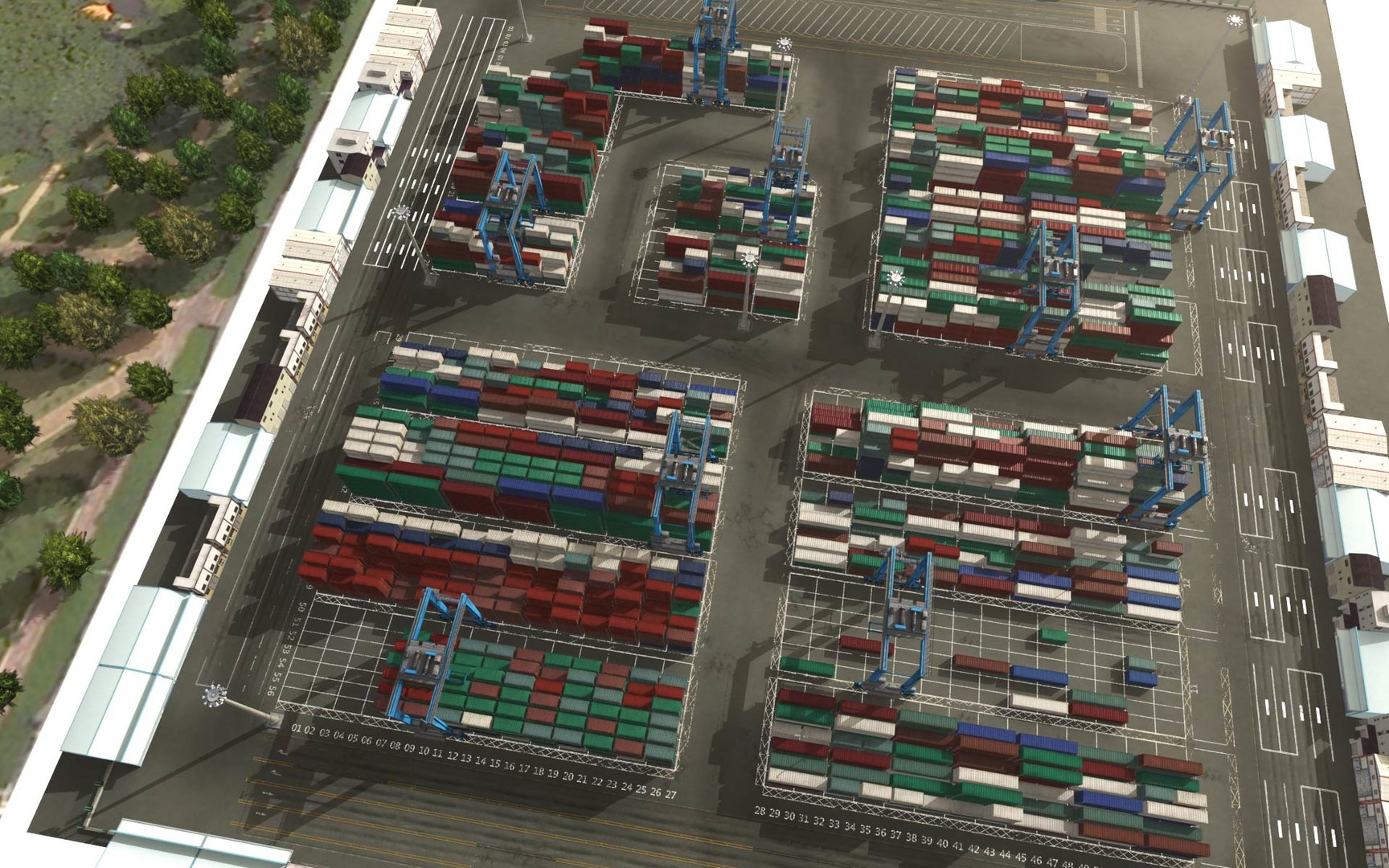 Container yard 3D model - TurboSquid 1505536