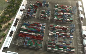 container yard 3D model