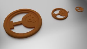 3D coaster pendant model