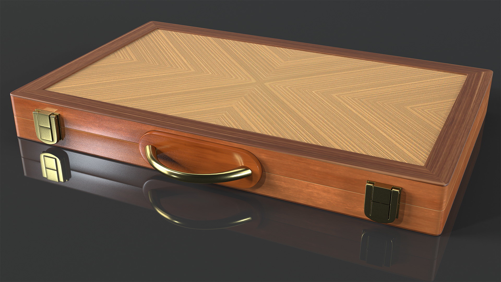 Folded backgammon case model TurboSquid 1505626